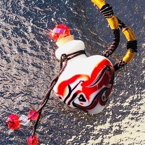Heart Cremation urn necklace for pets or person